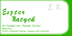 eszter matyek business card